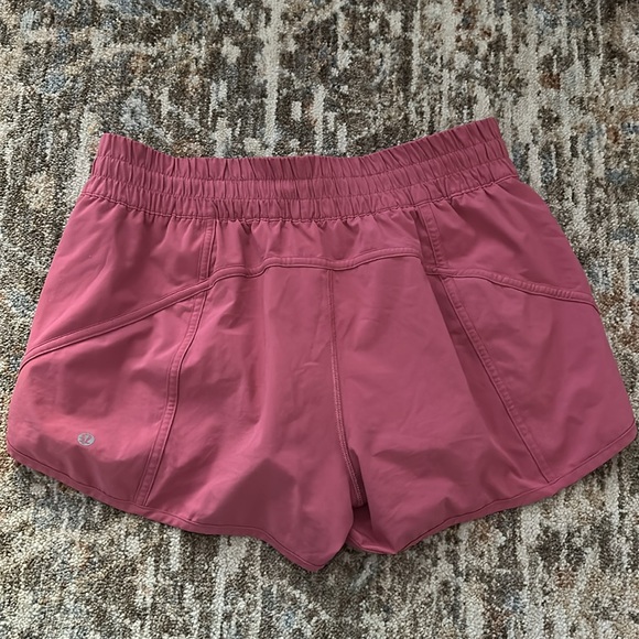 Lululemon Pink High Rise Track That Lined short - Picture 2 of 3